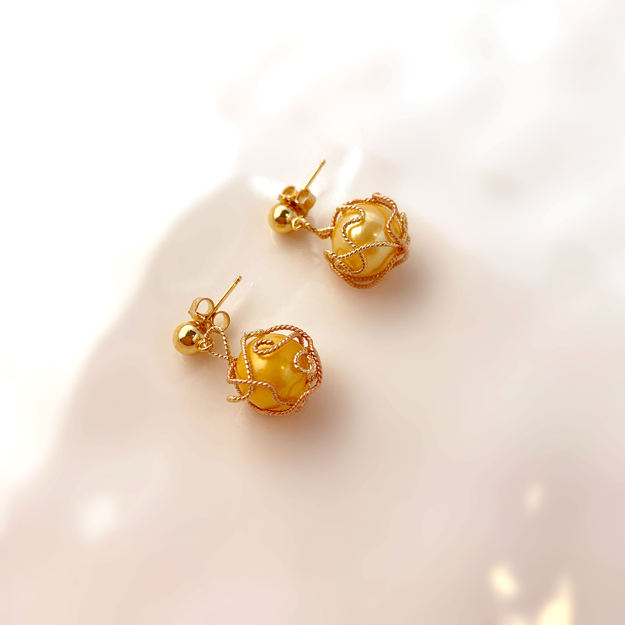 'Elegant' 'Golden Touch' Post Earrings