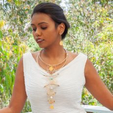 Ethnic Hamsa Cascade Necklace